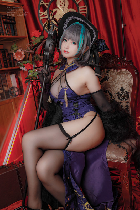 萌妹子Nyako喵子 – 柴郡旗袍 [48P-315MB]