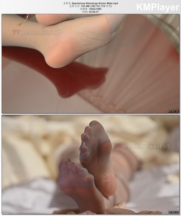 休闲公主之黄金脚链前后搭配肤丝、灰丝和黑丝[mp4/725M]