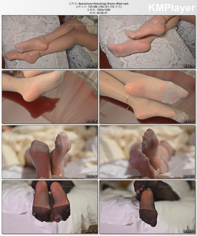 休闲公主之黄金脚链前后搭配肤丝、灰丝和黑丝[mp4/725M]